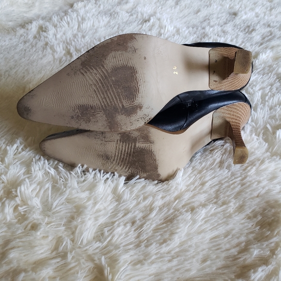 EC Trotamundo ostrich & embroidered slouchy black leather boots w heel - Picture 8 of 9